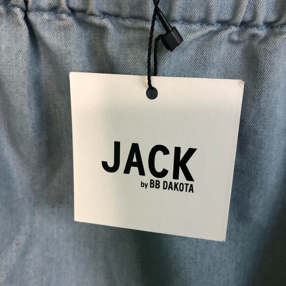 NWT JACK by BB Dakota Blue Chambray Tank Adjustable Straps Swingy Size Medium - Picture 3 of 8